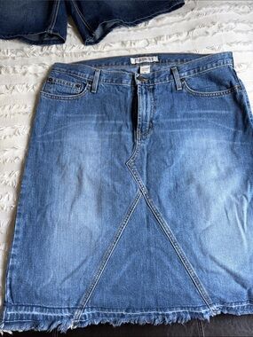 Abercrombie & Fitch Light Blue Denim A-Line Skirt